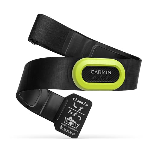 Garmin HRM-Pro, Monitor de frecuencia cardíaca Premium, ANT+ y Bluetooth, Color Lima, Talla única